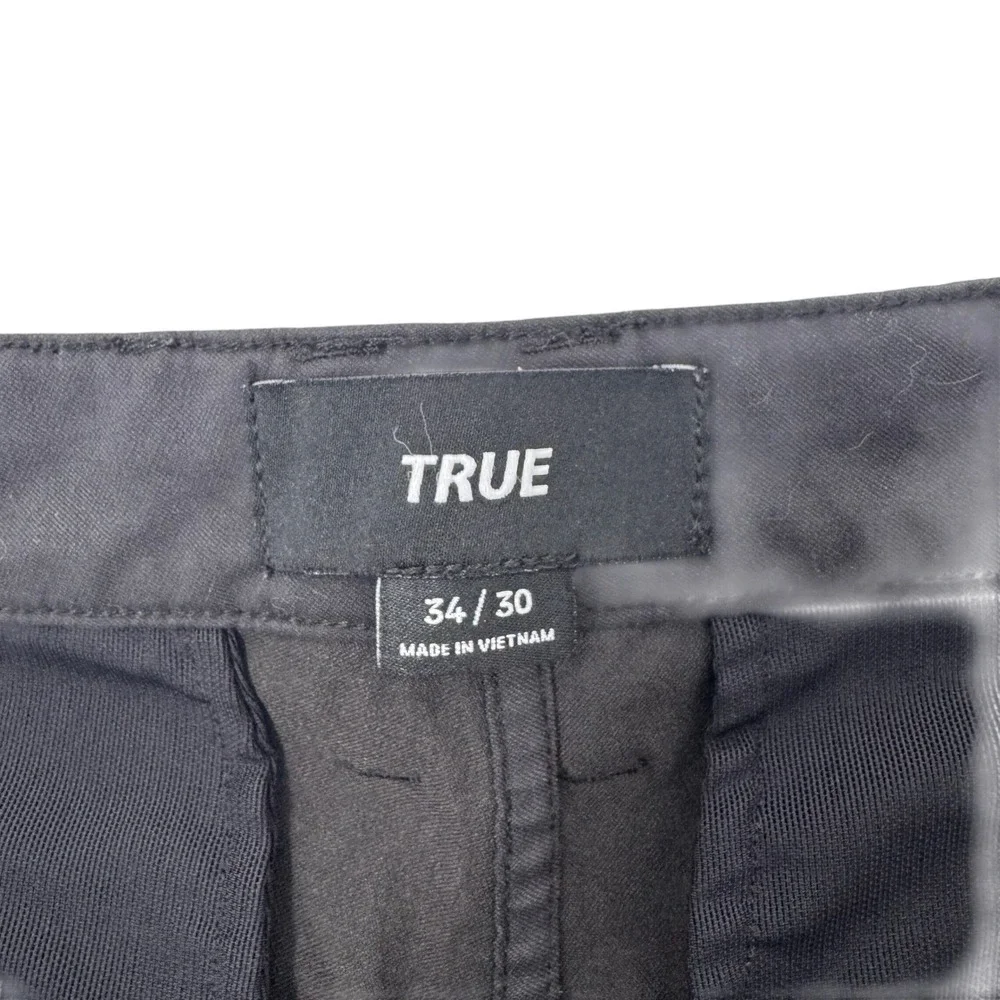 True Linkswear All Day Chino Slim Straight Black Mens Golf Pants 34x30
